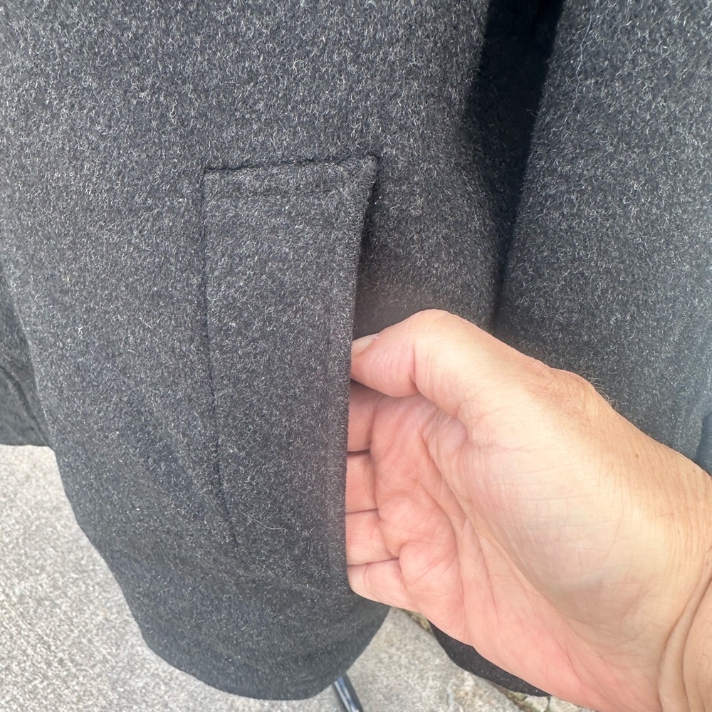 Afazzy New York men's gray/black wool coat size L - Picture 7 of 14